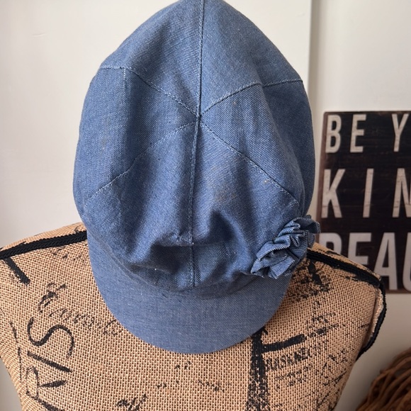 Relativity Chambray Hat With Floral Accent - Picture 4 of 6